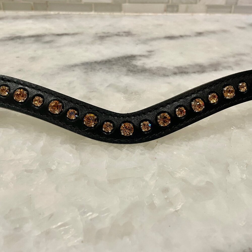 NEW Otto Schumacher Browband Topaz / Full Swarovski Crystals. Made in Germany.